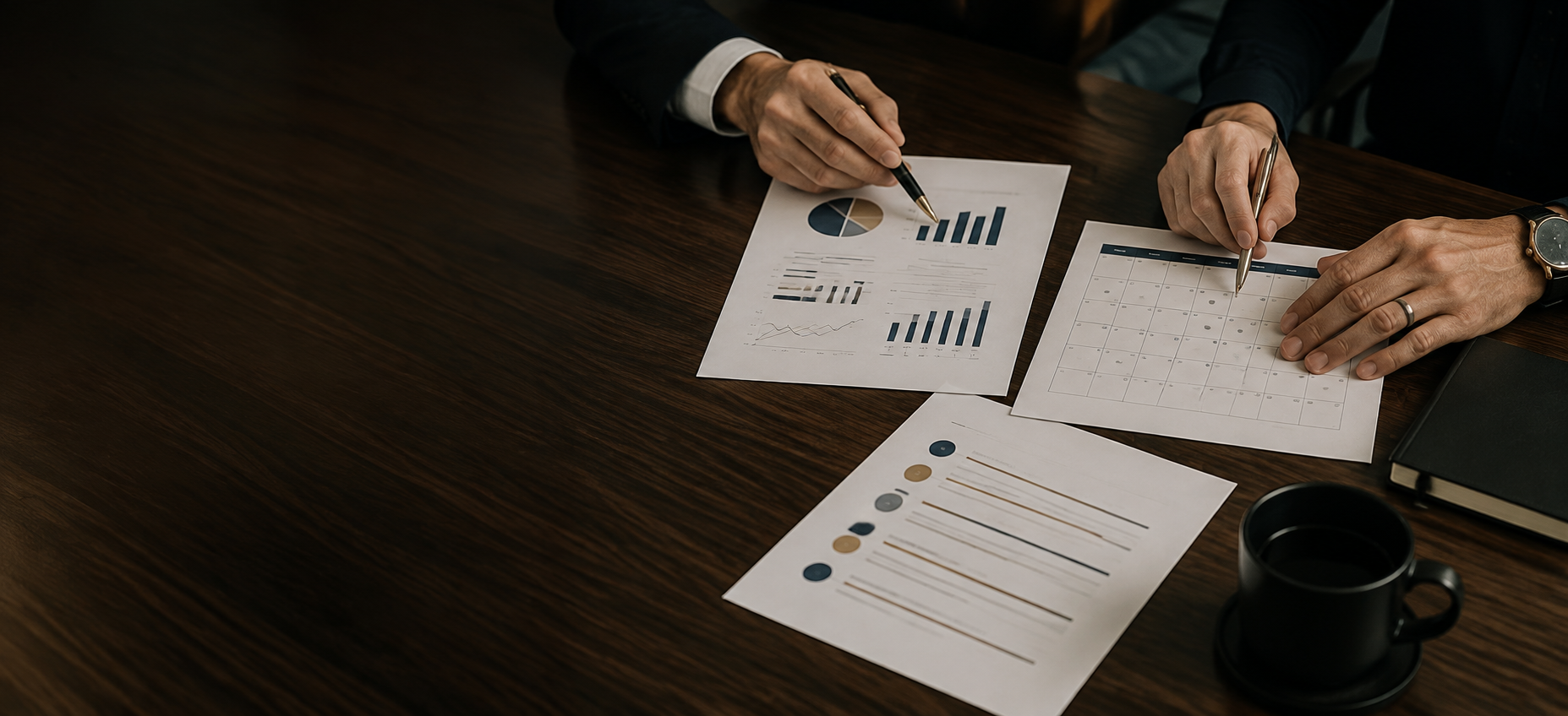 Lawyers going over growth charts